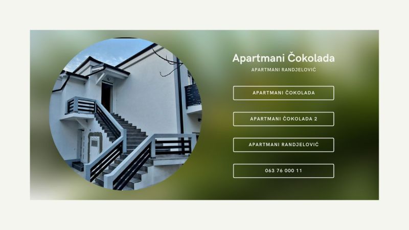 Apartmani Čokolada sa centralnim grejanjem